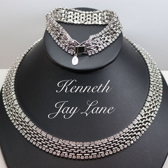 VINTAGE 'Cafe Society' Parure by Kenneth Jay Lane - Picture 3 of 8